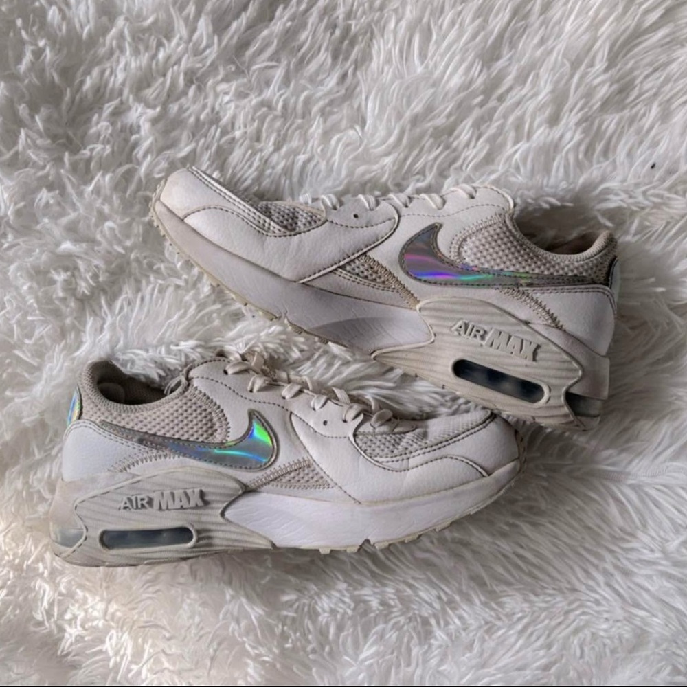 Nike Air Max White Iridescent Sneakers size 7